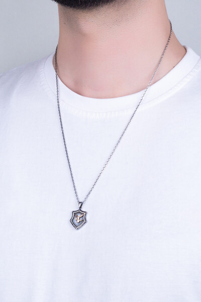 So CHIC... Kartal Figürlü Gümüş Erkek Kolye