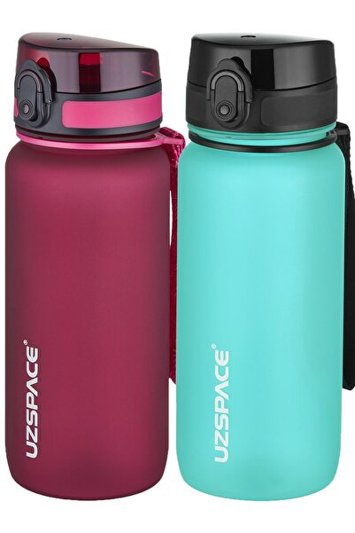 Uzspace 2-Piece Tritan Flask Set 650 ml 14 Different Color Options Fiftyfifty...