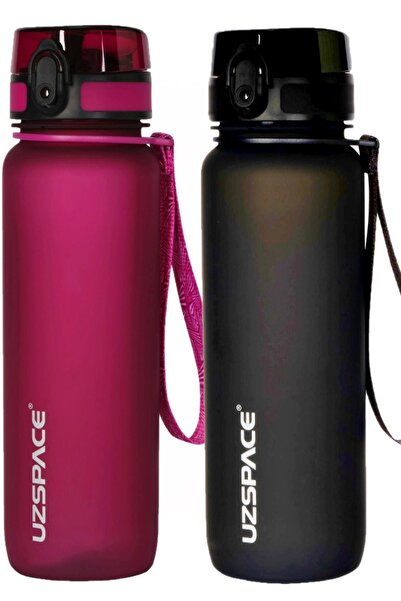 Uzspace مجموعة فيفتي فيفتي مكونة من قطعتين سعة 800 مل - حجم جديد - زجاجة مياه...