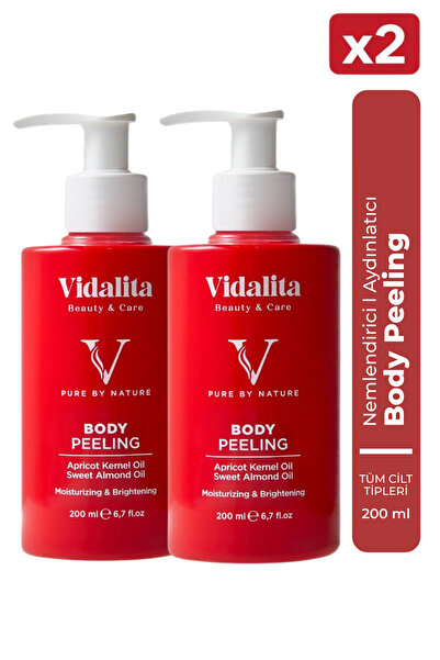 Vidalita Beauty & Care 2 Adet Doğal Vücut Peelingi – Kayısı Çekirdeği & Tatlı...