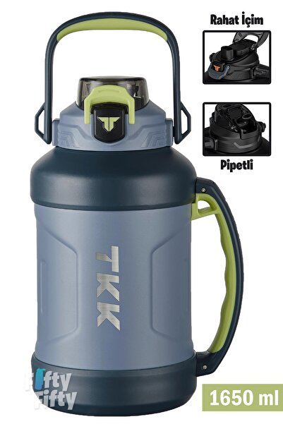 Vagonlife TKK 1650 ML Profesyonel Kamp Matarası/Çelik Termos Çift Kullanım Pi...