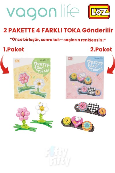 Vagonlife Комплект от 4 броя фиби за коса: първо закрепете, после носете (2 о...