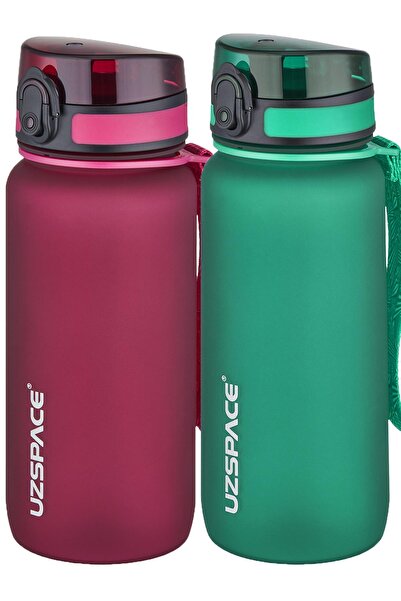 Uzspace مجموعة من قارورتين من التريتان سعة 650 مل، 14 لونًا مختلفًا، خيارات م...