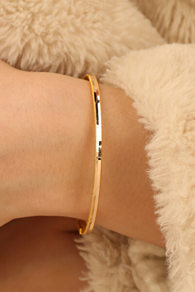 Çgk Çiğdem Gürel Kuyumculuk Kadın 14K Gerçek Altın Ajda Bilezik