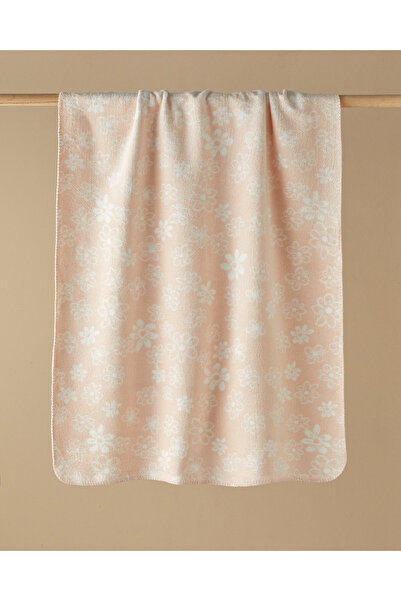 English Home Charming Garden Pamuklu Bebe Battaniye 100x120 cm Pudra