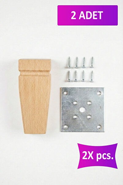 merbiles 2 Adet Ahşap 12 Cm Ayak Mobilya Ayağı Baza Ayağı Robot Süpürge Uyuml...