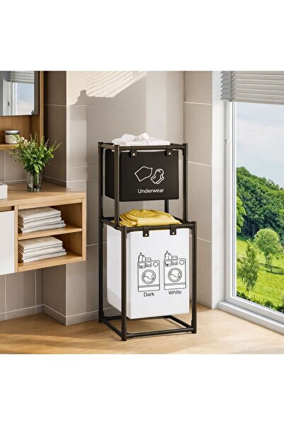 Bin shihoon Two-tier laundry basket