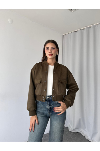 ossons Geniş Cepli Çıtçıt Düğmeli Bomber Ceket