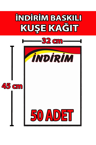 MT Market İndirim Afişi Kuşe Kağıt 32x45 cm 50 li Pk.