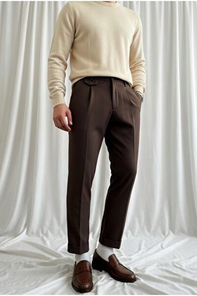 MENOFOURSWEAR Men's Regular-Fit Premium Old Money Pocket Detailed Double-Cuff...