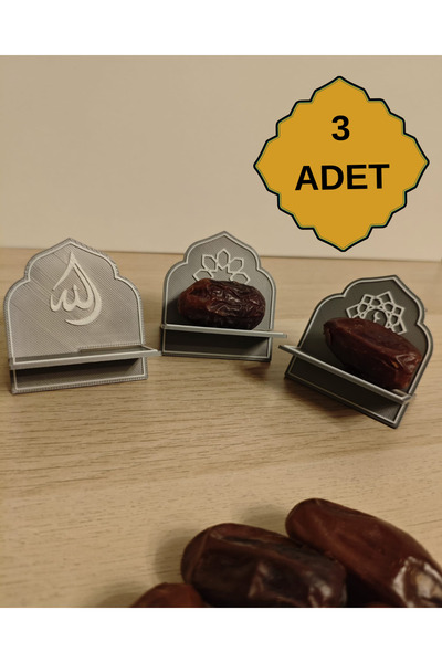 Günebakan Tasarım 3lü Hurma Lokum Sunum Rahlesi. Hurmalık Ramazan Sofrası