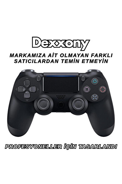 Dexxony Siyah Premium Bluetoothlu PS4 Oyun Kolu Gamepad & Joystick Pc Uyumlu Kol