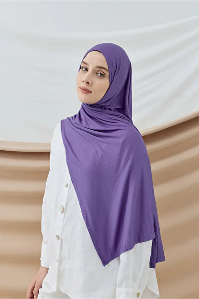 Modakaşmir Purple Color Jersey Shawl