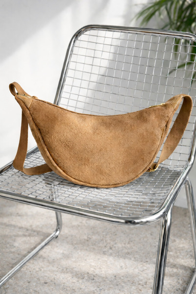Wagna Suede Luna Bag Camel Bag