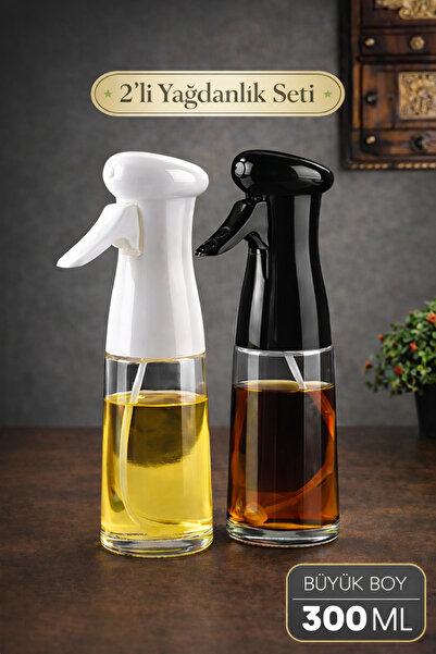 Tilbe Home Büyük Sprey Yağdanlık, Airfryer Püskürtmeli Sprey Cam Şişe Ayçiçek...