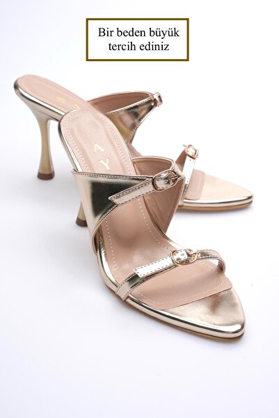 AYS SHOES Special Series Double Strap Women's Heeled Slippers