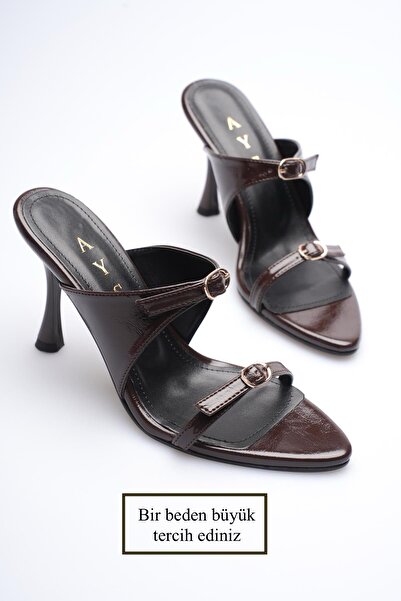 AYS SHOES Special Series Double Strap Women's Heeled Slippers