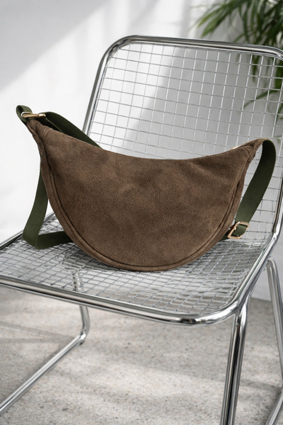 Wagna Suede Luna Bag Khaki Bag