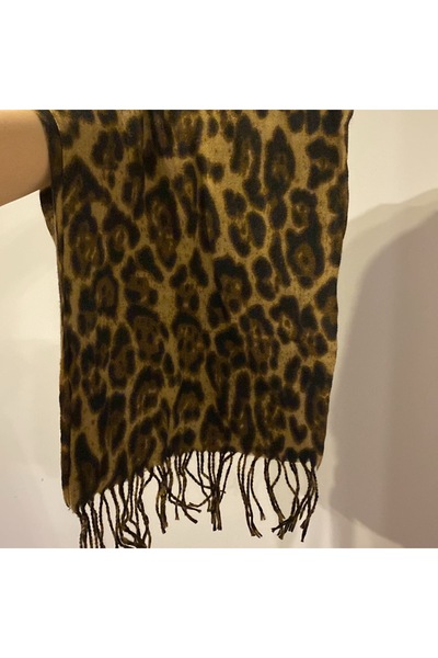 Stern Leopar Desenli Atkı Şal