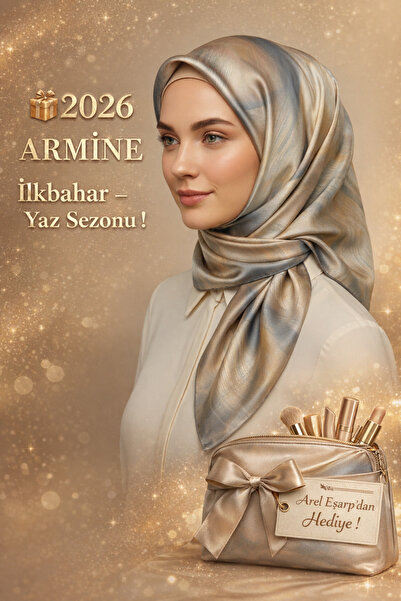 Armine 100% Sura Pure Silk Scarf 90X90 New Season 2026 Spring Summer