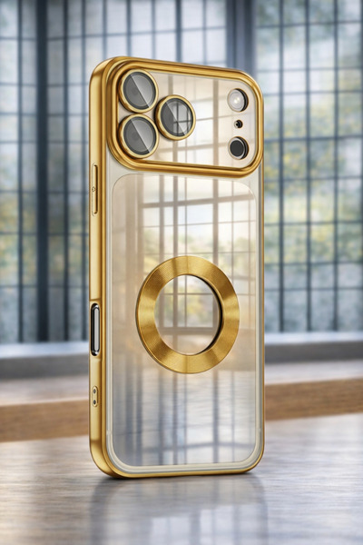 Ceponya غطاء فاخر من السيليكون لهاتف آيفون 17 برو مع زوايا ملونة وواقي شفاف ل...