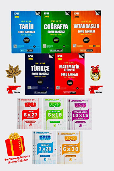 Pegem Akademi Yayıncılık 2026 KPSS Lisans Tamamı Video Çözümlü Soru Bankası M...