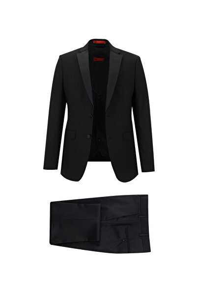 Kiğılı 7 Drop Slim Fit Dar Kesim Mono Yaka Smokin & Damatlık