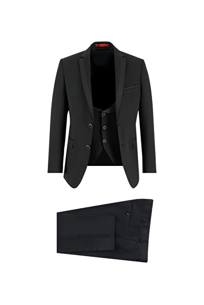 Kiğılı 7 Drop Slim Fit Dar Kesim Mono Yaka Smokin & Damatlık