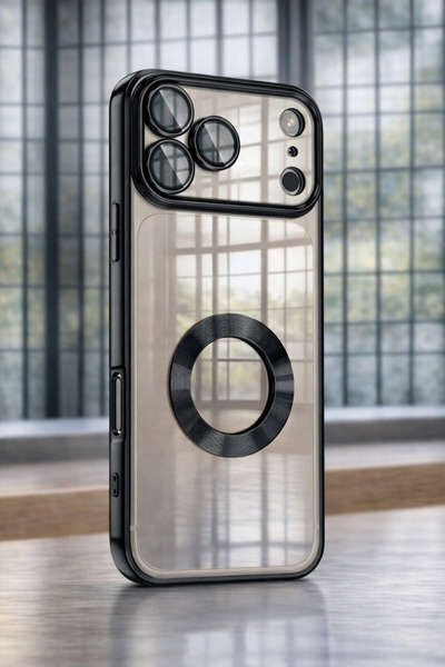 Ceponya غطاء فاخر من السيليكون لهاتف آيفون 17 برو مع زوايا ملونة وواقي شفاف ل...