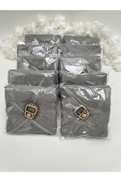 LenaToptan 10 штук сірих шарфів з фламірованим візерунком і набір для молитви...