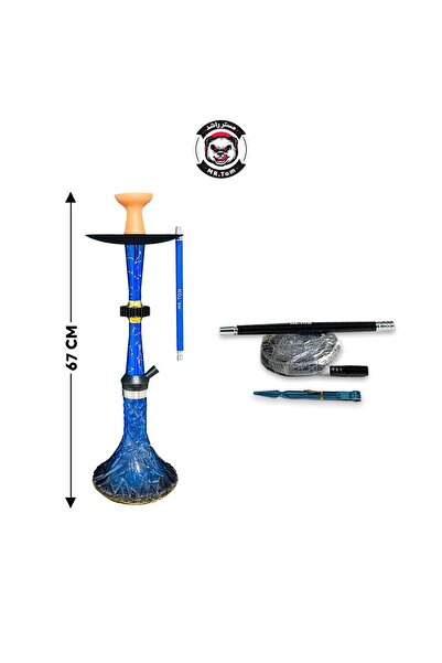TOM MR.TOM Luxury Hookah with Carrying Case in Blue – Height 67 cm