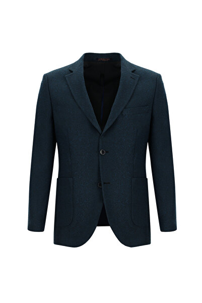 Abdullah Kiğılı 4 Drop Relaxed Fit Rahat Kesim Desenli Ceket