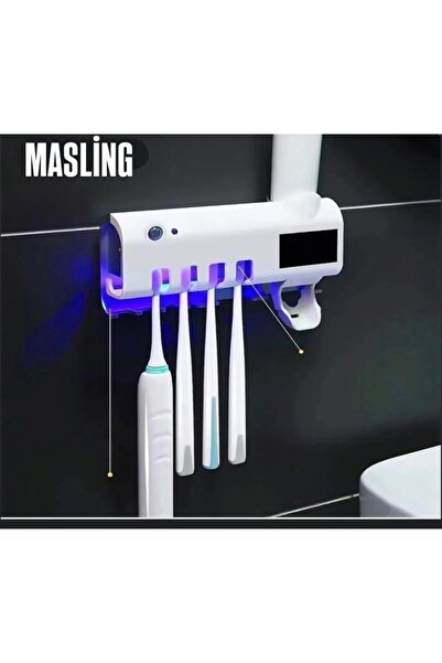 Genel Markalar Dezenfeksiyon Diş Fırçası Tutucu Otomatik Diş Macunu Sıkma Beyaz