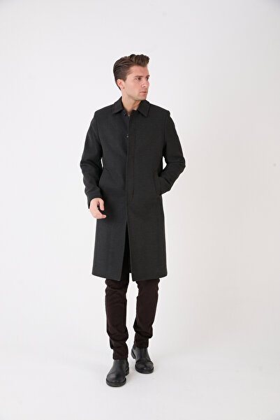 RUVEN TEKSTİL Palton lung cu curea din cașmir |   KesiM obișnuit