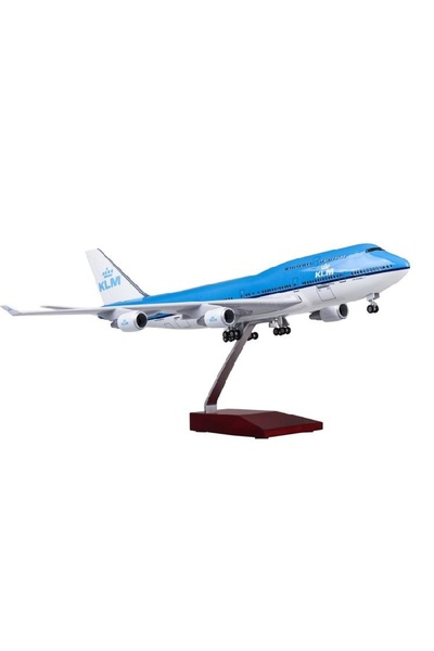 ehobim KLM Royal Dutch Boeing 747 Yolcu Uçağı Model Uçak 1/150 Ölçek 47cm