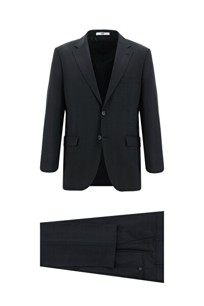 Kiğılı Κλασικό καρό μάλλινο κοστούμι με λεπτή εφαρμογή