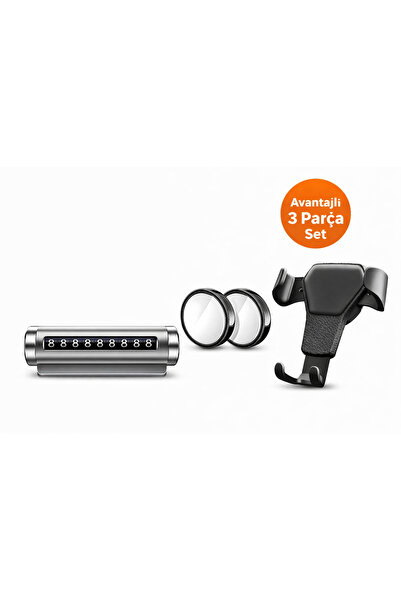 Kolezia مجموعة أدوات السلامة داخل السيارة مكونة من 3 قطع - مرآة النقطة العميا...