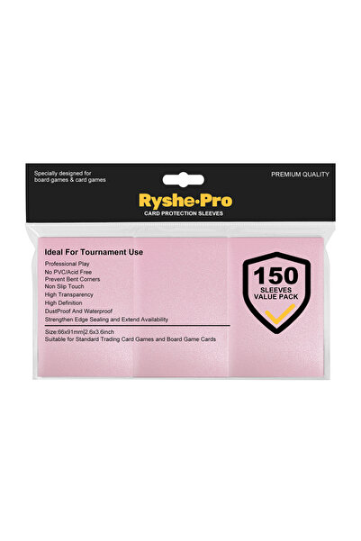 Choice22 150pcs Pink 100PCS 66x91mm Matte Standard Size Card Sleeves TCG Trad...