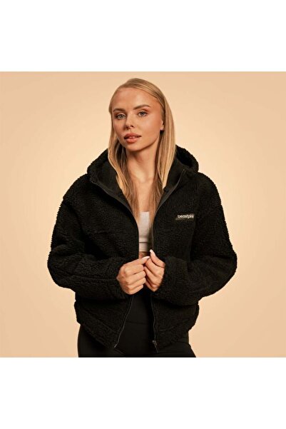 GymBeam Jachetă cu glugă Bliss pentru femei, neagră - BeastPink