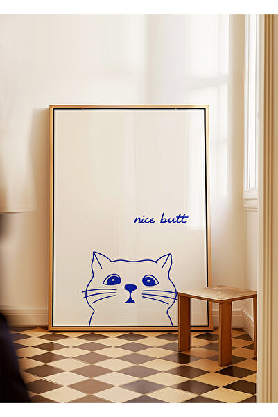 ARTHOUSECOLLECTIVE Nice Butt - Cat / Bathroom / Wc Collection - Unframed Poster