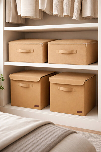 homyjr's Homyjr’S Fabric Storage Box Organizer with Lid - Closet Organizer 2+...