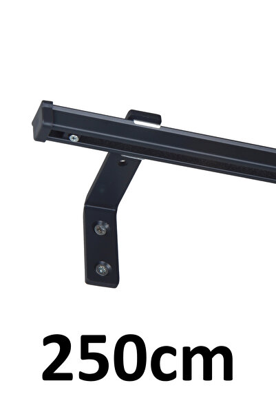İzen Antrasit 250cm Tekli Metal Rustik (90mm) Metal L Duvar Montaj Ayaklı (19...