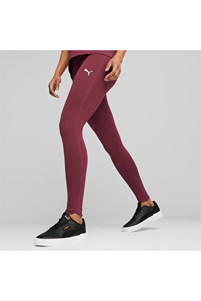 Puma بنطلون ضيق نسائي عالي الخصر - أحمر