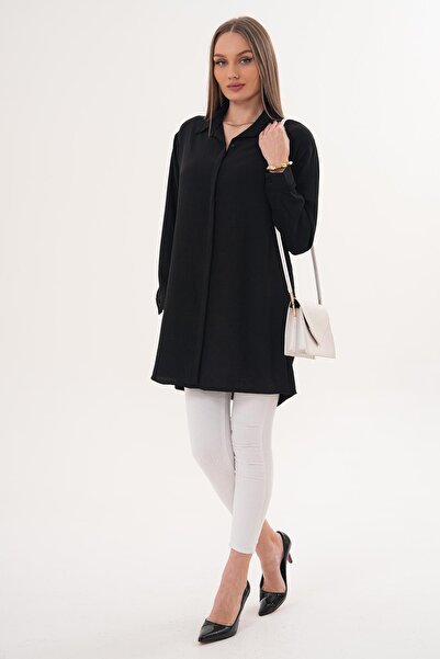ŞİMAL Women's Hidden Button Detailed Ayrobin Tunic - 260184