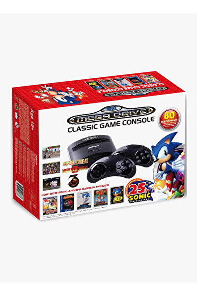 SEGA جهاز ألعاب ميجا درايف الكلاسيكي مع 80 لعبة مدمجة