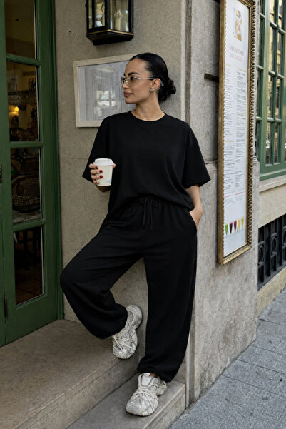 BayBayan Women's Short Sleeve Combed Cotton Summer Top and Bottom Set