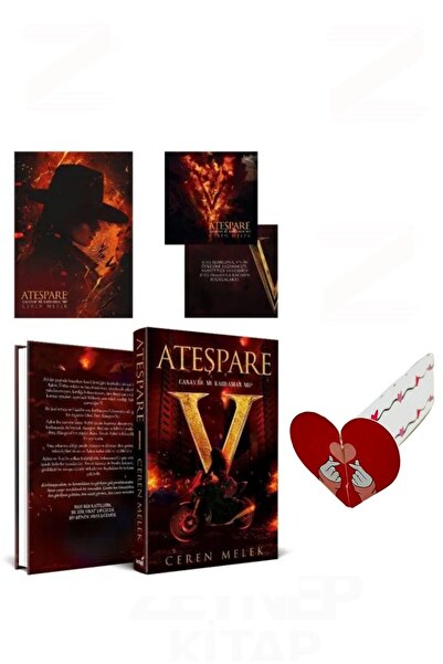 İndigo Kitap Ateşpare 1(Ciltli)Özel Tasarım Hareketli Kalp Ayraç Hediyeli