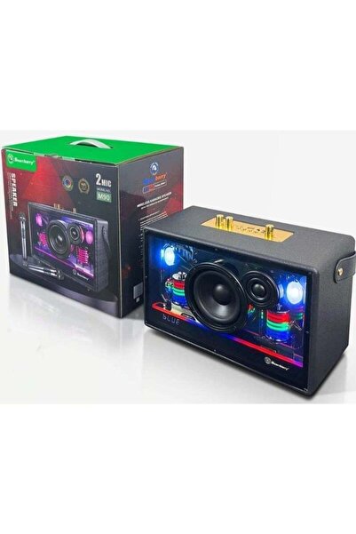 SMART BARRY M90 Portable Bluetooth Karaoke Speaker with Dual Wireless Microph...