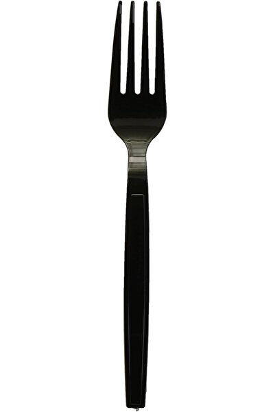 Ideal Pack Plastic Hd Black Fork, Pack of 50pcs, Black Cutlery