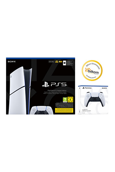 Sony Playstation 5 Slim 825 GB Digital Versiyon + 2.Dualsense Oyun Konsolu Bi...